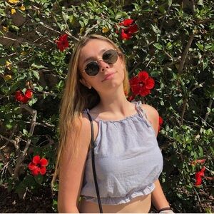 Brandy Melville Stripe Linen Top